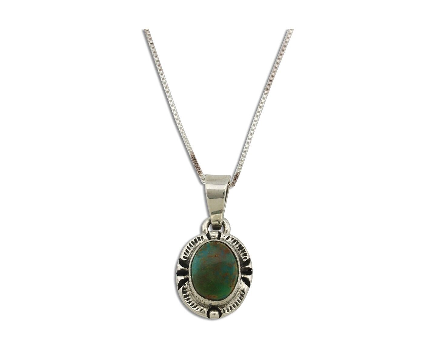 Navajo Necklace 925 Silver Arizona Turquoise Handmade Signed Gecko C.90's