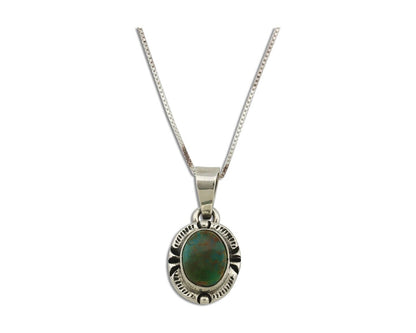 Navajo Necklace 925 Silver Arizona Turquoise Handmade Signed Gecko C.90's