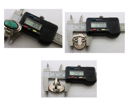 Navajo Ring 925 Silver Turquoise Signed William Denetdale Artist Sz 7.0 C.80's