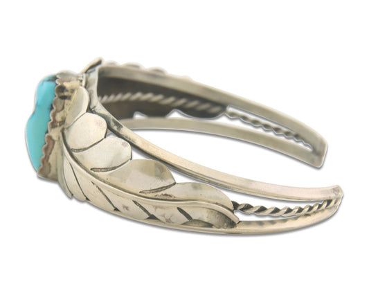 Vintage Navajo Bracelet 925 Silver Turquoise Traditional Handmade Authentic