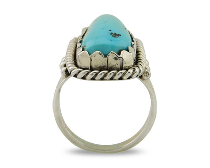 Navajo Ring 925 Silver Turquoise Artist Signed JBJ C.80's