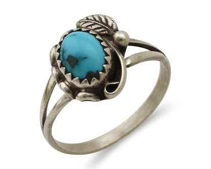 Navajo Ring 925 Silver Turquoise Artist Signed SkyStone Creations C.80's