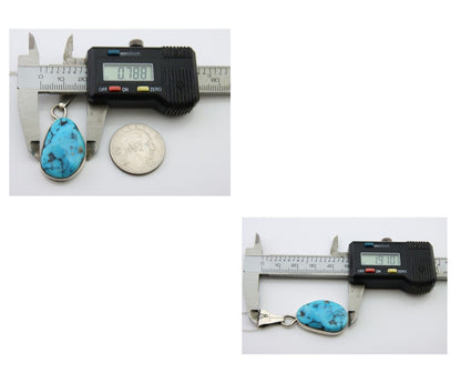 Navajo Necklace 925 Silver Blue Turquoise Artist Signed Tony Guerro C.80's