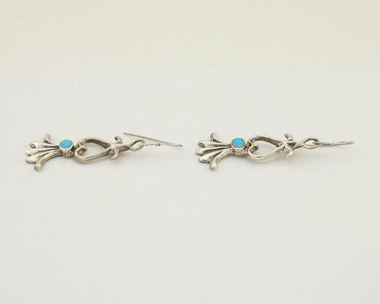 Navajo Dangle Earrings 925 Silver Blue Turquoise Native American Artist C.80's