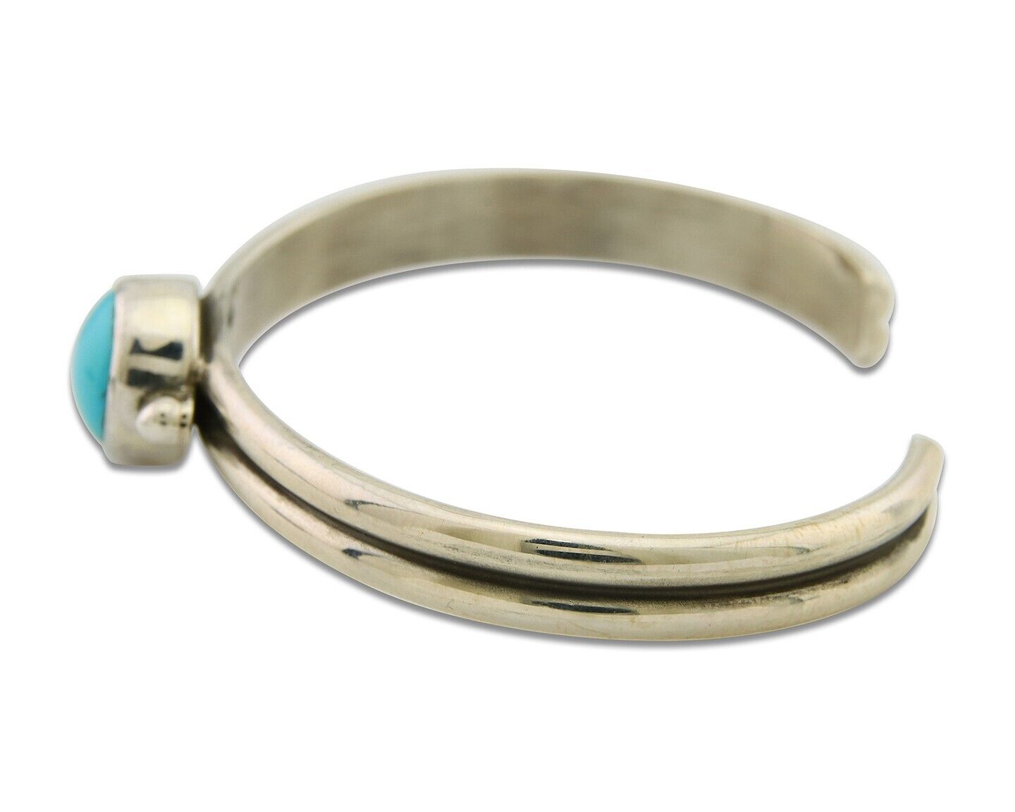 Navajo Bracelet 925 Silver Turquoise Cuff Native American Artist C.80's