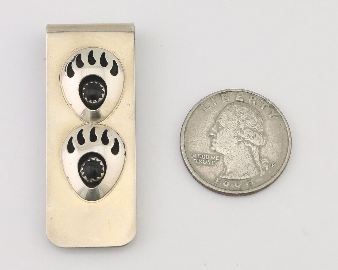 Navajo Claw Money Clip Handmade .925 Silver & .999 Nickle Native Artist C.80's