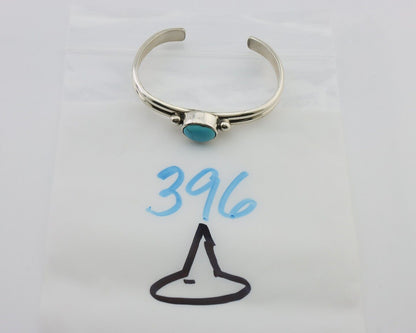 Navajo Cuff Bracelet 925 Silver Natural Blue Turquoise Native American C.80's