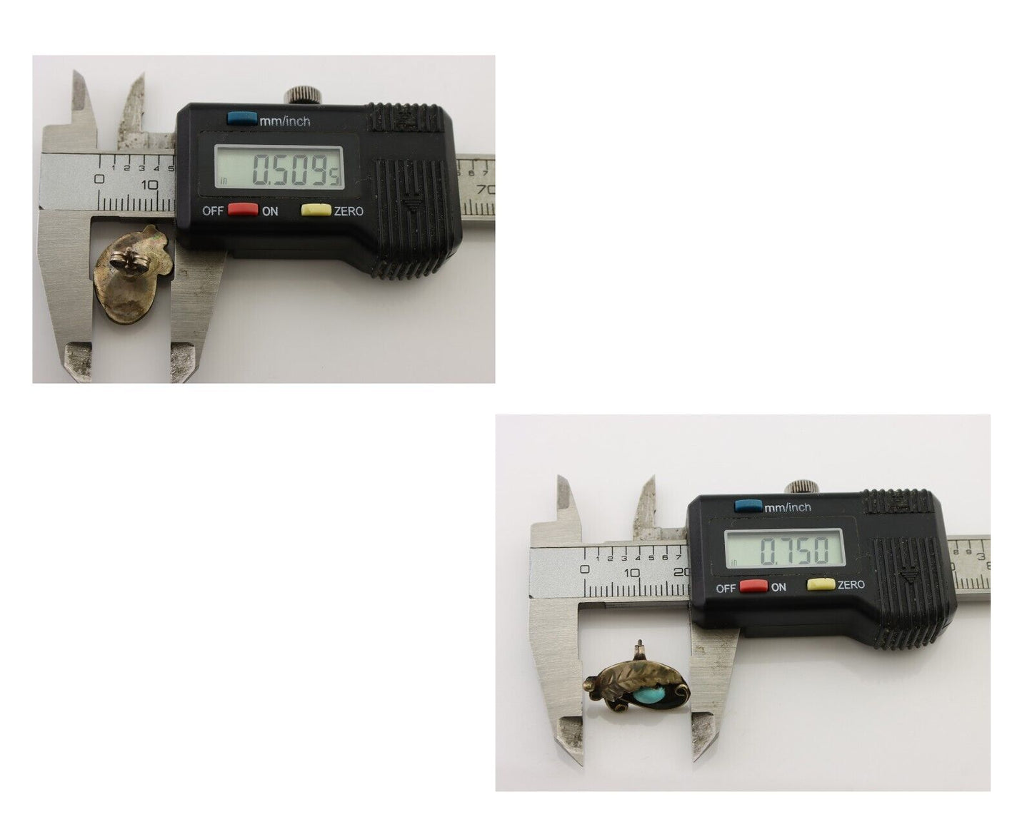 Navajo Earrings 925 Silver Natural Turquoise Native American Artist C.80's