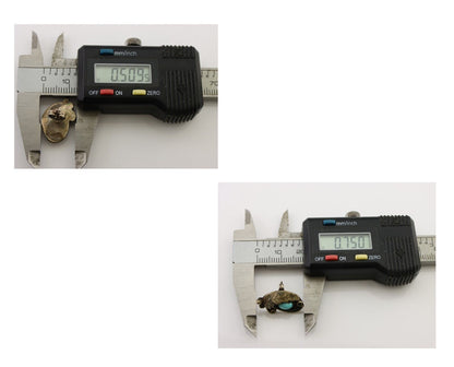 Navajo Earrings 925 Silver Natural Turquoise Native American Artist C.80's