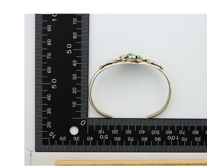 Navajo Bracelet 925 Silver Cuff Turquoise Handmade Native Artist C.80's