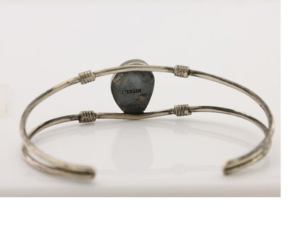 Navajo Cuff Bracelet 925 Silver Natural Blue Turquoise Native American C.80's