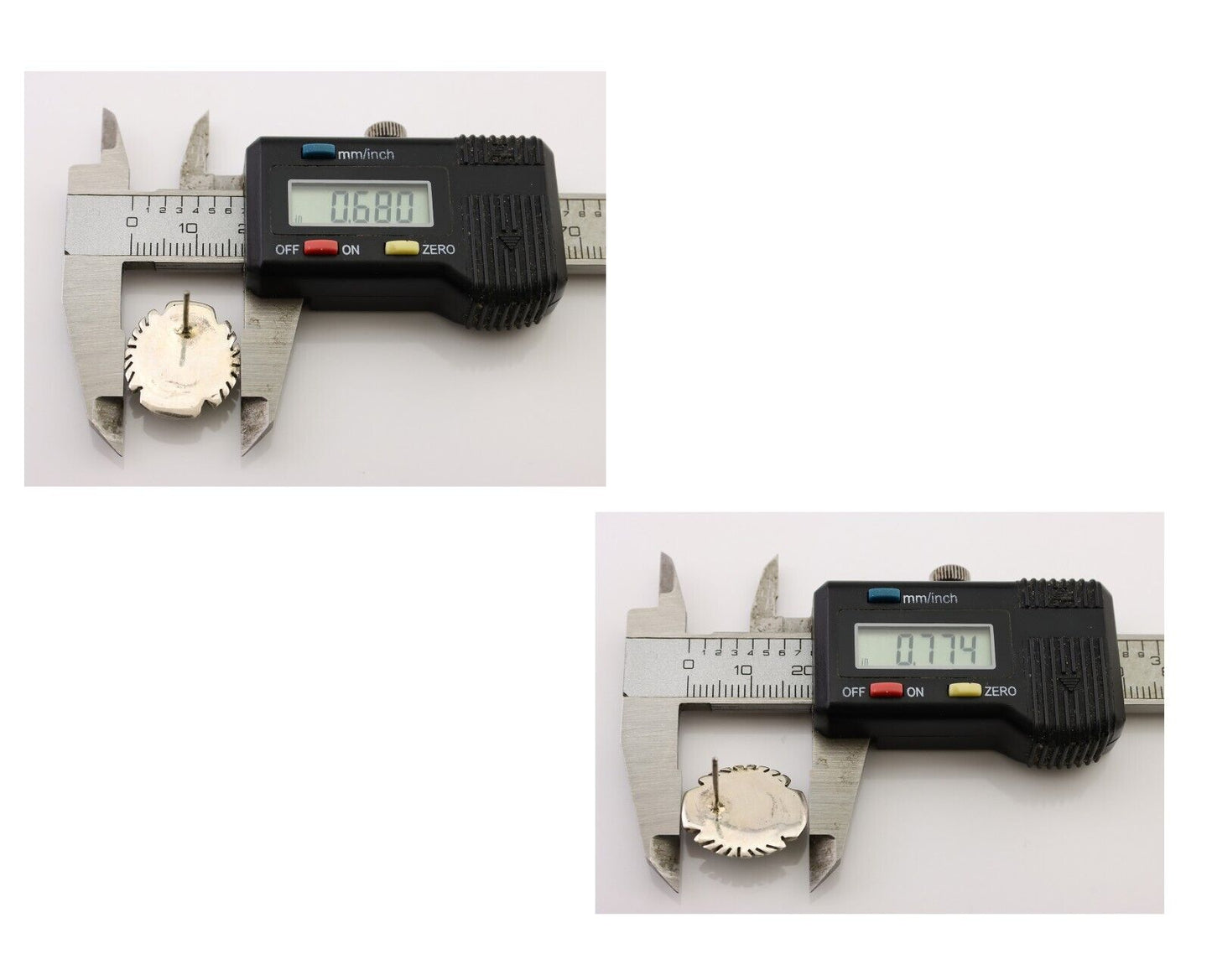 Navajo Earrings 925 Silver Natural Mined Turquoise Native American Artist C.80's