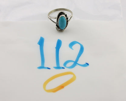 Navajo Ring 925 Silver Turquoise Artist Signed SkyStone Creations C.80's