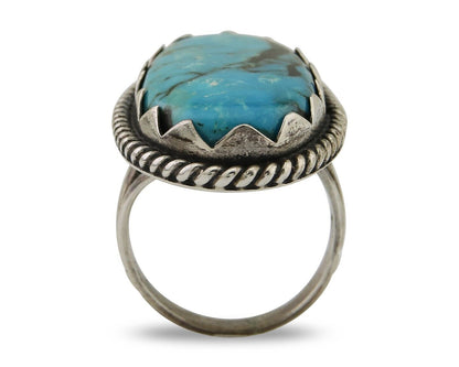 Navajo Handmade Ring 925 Silver Turquoise Native American Artist C.80's