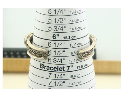 Navajo Bracelet 925 Silver Turquoise Cuff Artist Signed L Begay C.80's