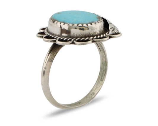 Navajo Handmade Ring 925 Silver Turquoise Native American Artist C.80's