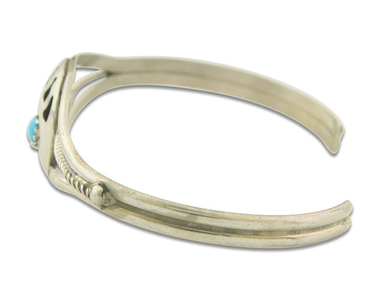 Navajo Bracelet 925 Silver Handmade Animal Claw Cuff Native American Artist C80s