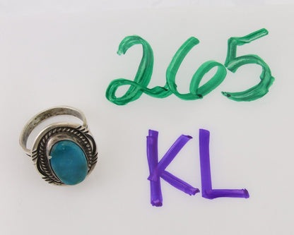 Navajo Handmade Ring 925 Silver Natural Turquoise Native Artist C.80's
