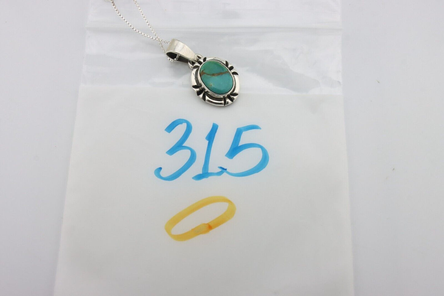 Navajo Necklace 925 Silver Arizona Turquoise Handmade Signed Gecko C.90's