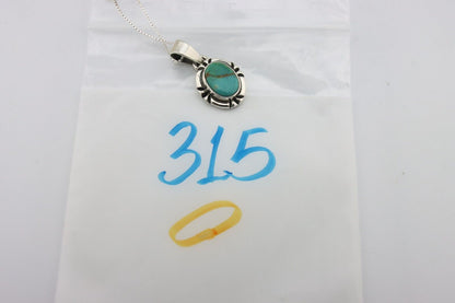 Navajo Necklace 925 Silver Arizona Turquoise Handmade Signed Gecko C.90's