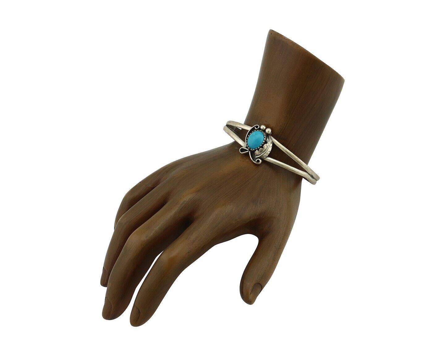 Navajo Slave Bracelet 925 Silver Natural SB Turquoise Native American C.80's