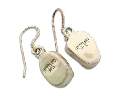 Navajo Earrings 925 Silver Natural Coral Native American Artist C.80's