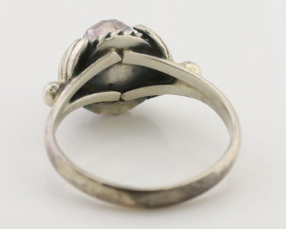 Navajo Ring 925 Silver Kingman Turquoise Native American Artist Made In 1985
