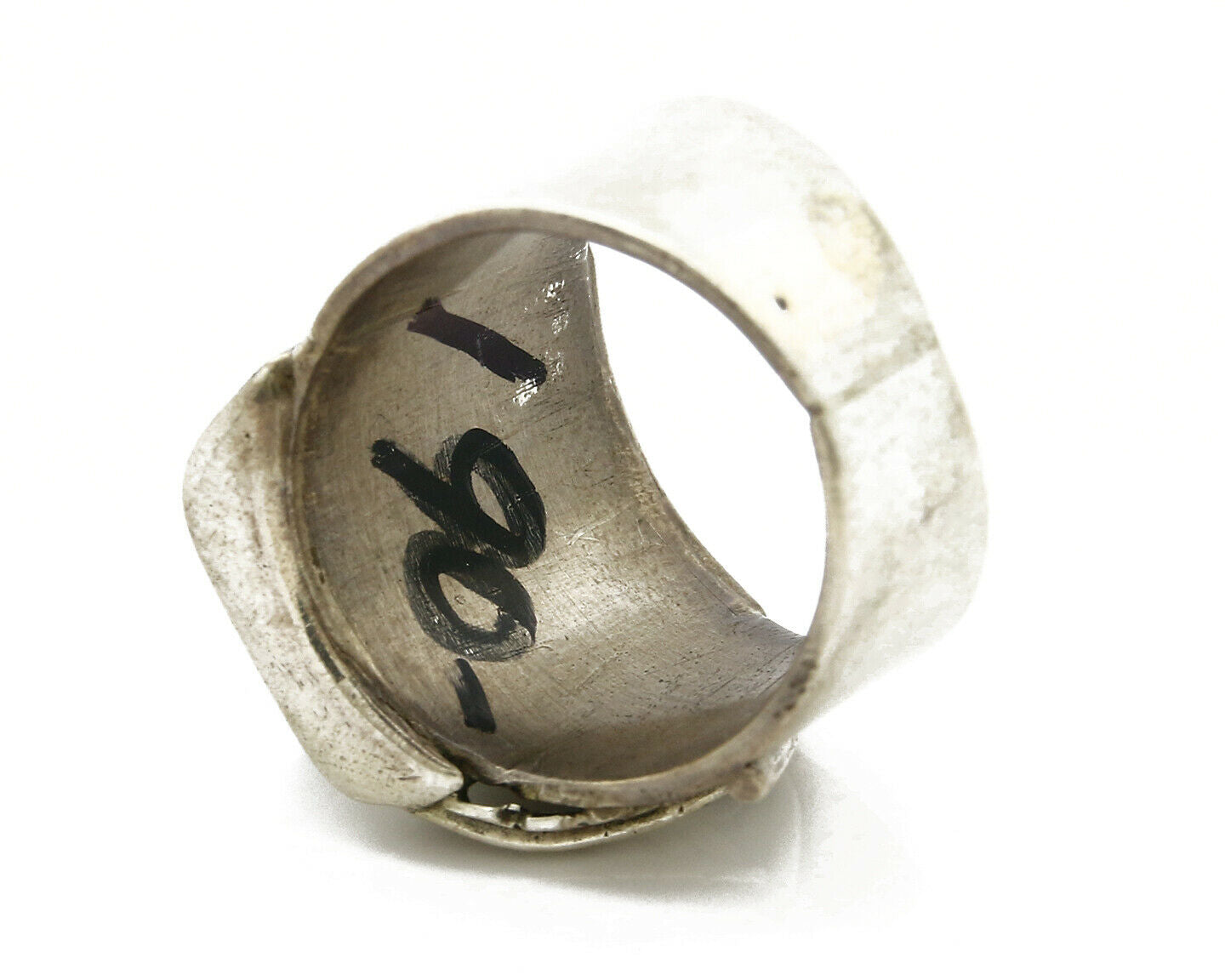 Men's Navajo Ring .925 Silver Natural Kingman Turquoise Handmade C.80's