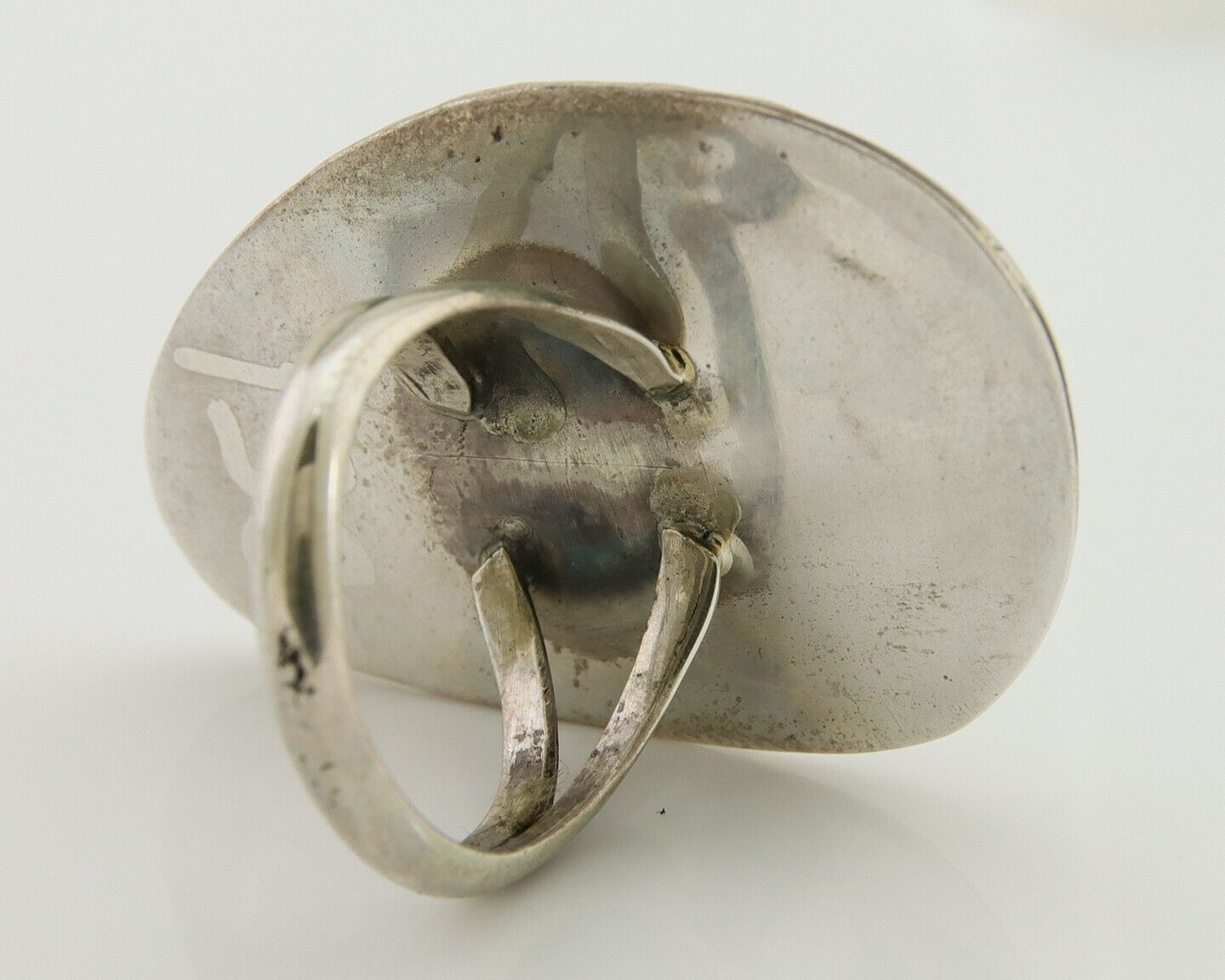 Navajo Ring 925 Silver Natural Turquoise Native American Artist C.80's