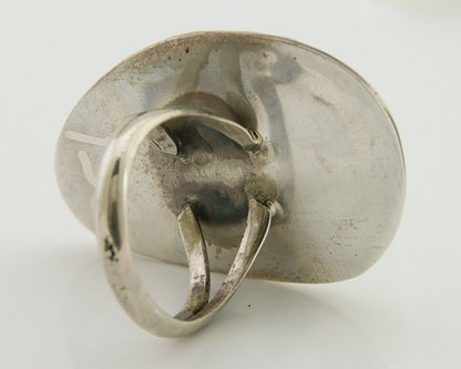 Navajo Ring 925 Silver Natural Turquoise Native American Artist C.80's