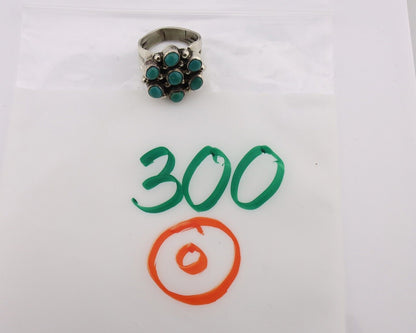 Navajo Ring .925 Silver Natural Blue Turquoise Native American Artist C.80's