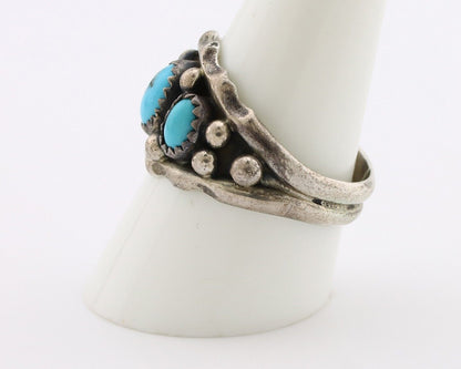 Navajo Ring 925 Silver Blue Artist Signed SkyStone Creations C.80's
