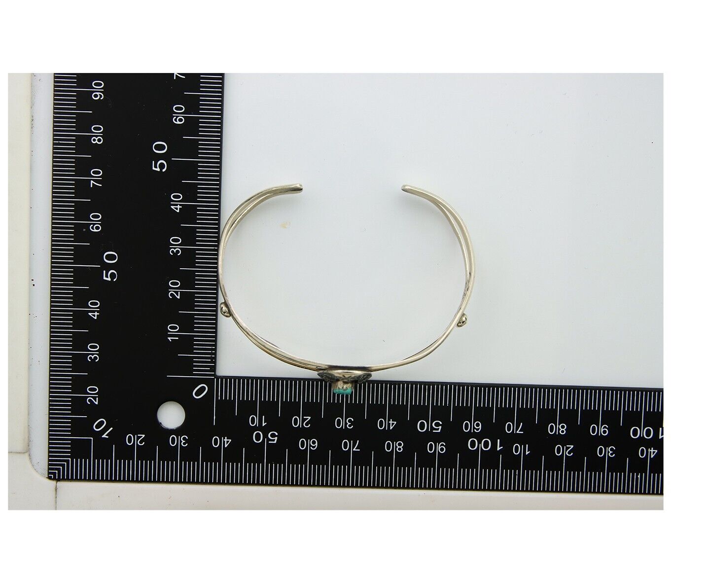 Navajo Cuff Bracelet 925 Silver Turquoise Cuff Artist Signed IJC C.80's