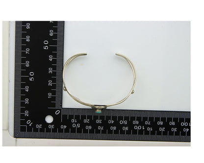 Navajo Cuff Bracelet 925 Silver Turquoise Cuff Artist Signed IJC C.80's