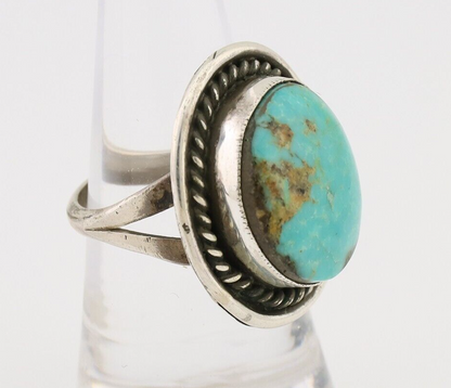 Navajo Handmade Ring 925 Silver Turquoise Native American Artist C.80's