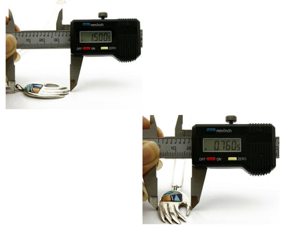 Navajo Bear Claw Pendant .925 Silver Gemstone Signed Arnold Maloney