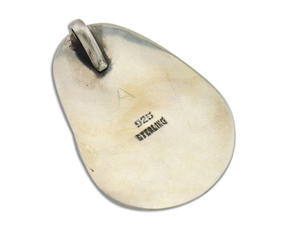 Navajo Paw Pendant 925 Silver Natural Turquoise Native American Artist C.80's