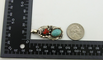 Navajo Necklace 925 Silver Spiderweb Turquoise Artist Signed Justin Morris C80s