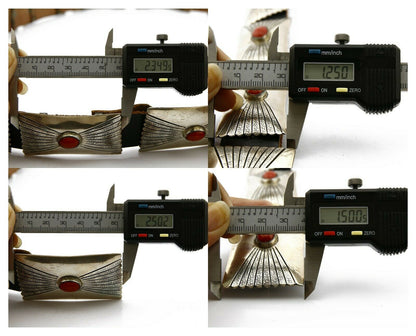 Navajo Concho Belt .925 Silver Mine #8 Coral Tobe Turpen Vault Collection