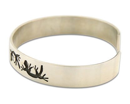 Hopi Bracelet 925 Silver Handmade Artist Signed C.80's