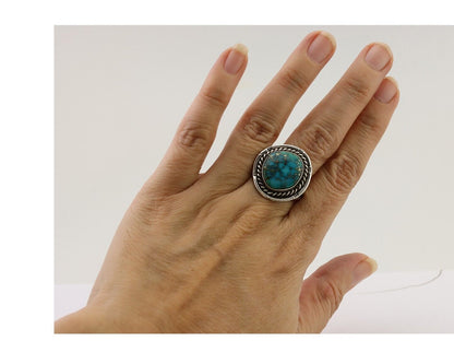 Navajo Handmade Ring 925 Silver Turquoise Native American Artist C.80's