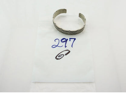 Navajo Cuff Bracelet 925 Sterling Silver Vintage Heavy Hand Stamped