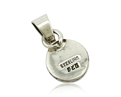 Navajo Hand Stamped Natural Mined MOP in .925 SOLID Silver Pendant