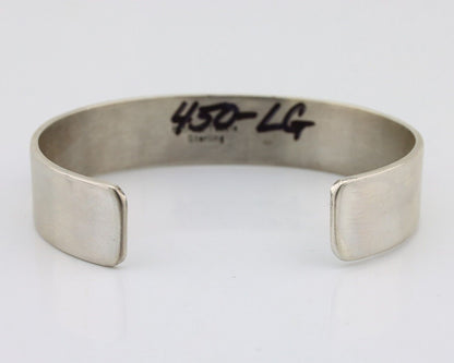 Navajo Bracelet 925 Silver Natural Red Coral Artist Signed Patrick Yazzie C.80's