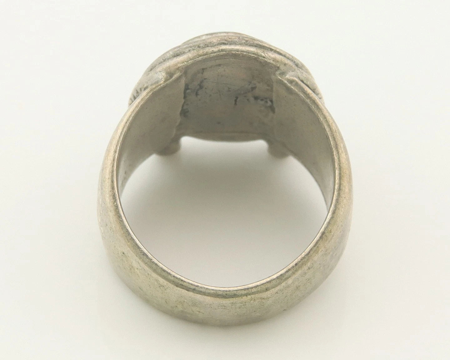 Navajo Horse Shoe Ring Sterling Silver Natural Turquoise Size 7.25