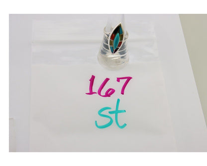 Navajo Ring 925 Silver Turquoise Shell Onyx Spiney Oyster Native Artist C80's