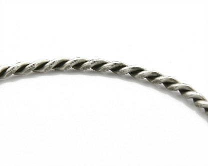Navajo Rare Handmade 2 Row Braided .925 SOLID Sterling Silver Bracelet