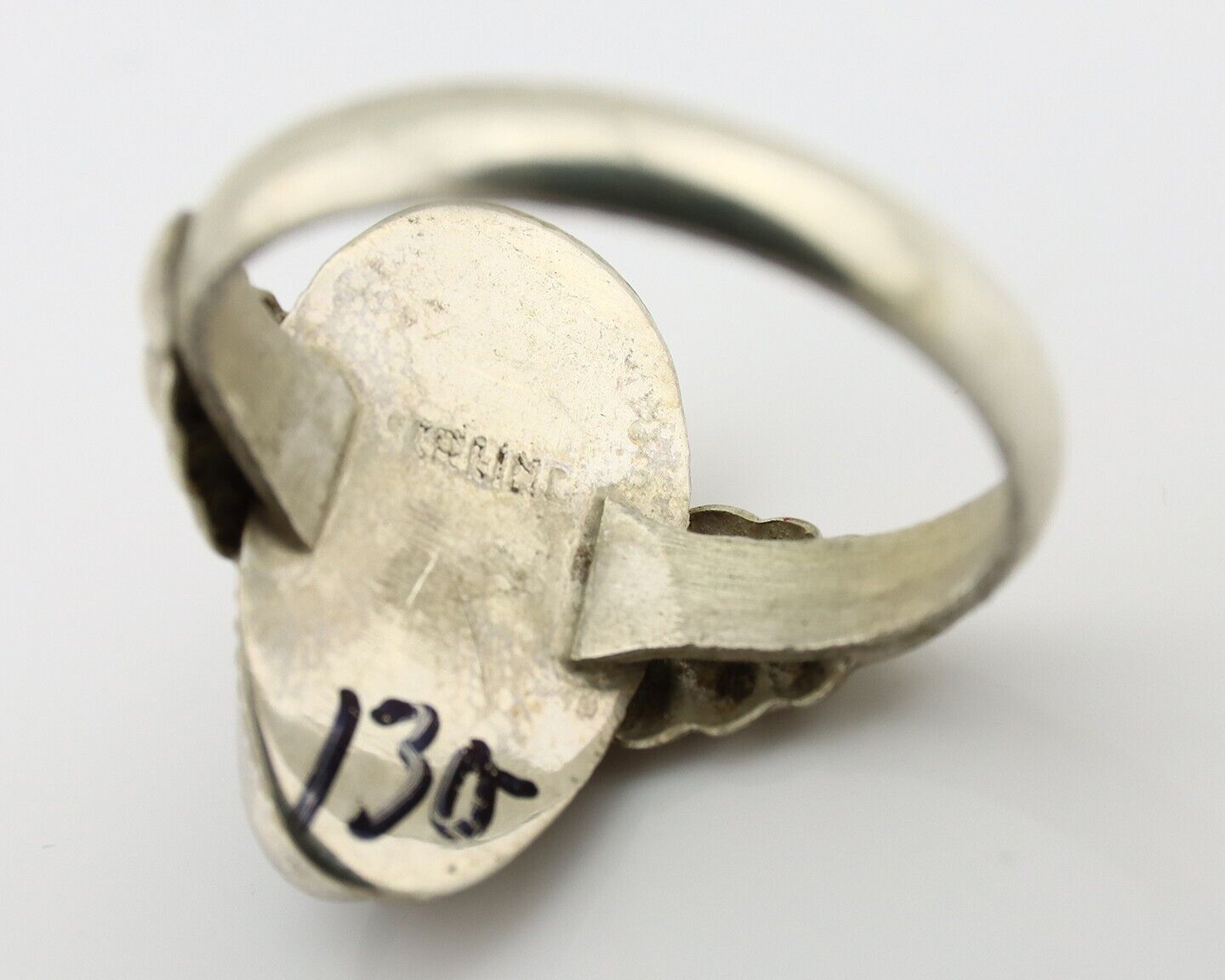 Navajo Handmade Ring 925 Silver Natural High Grade Fire Opal Native Artist C.80s