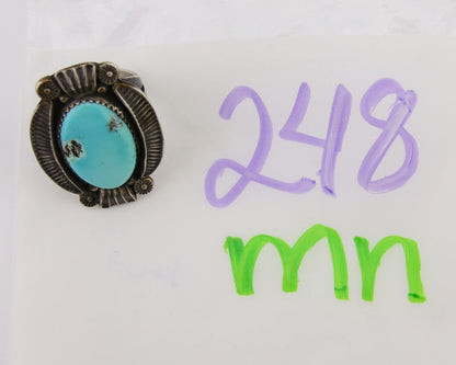 Navajo Handmade Ring 925 Silver Turquoise Native Artist C.80's