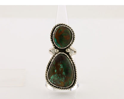 Navajo Handmade Ring 925 Silver Natural Tuquoise Artist Signed B Yazzie C.80's